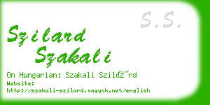 szilard szakali business card